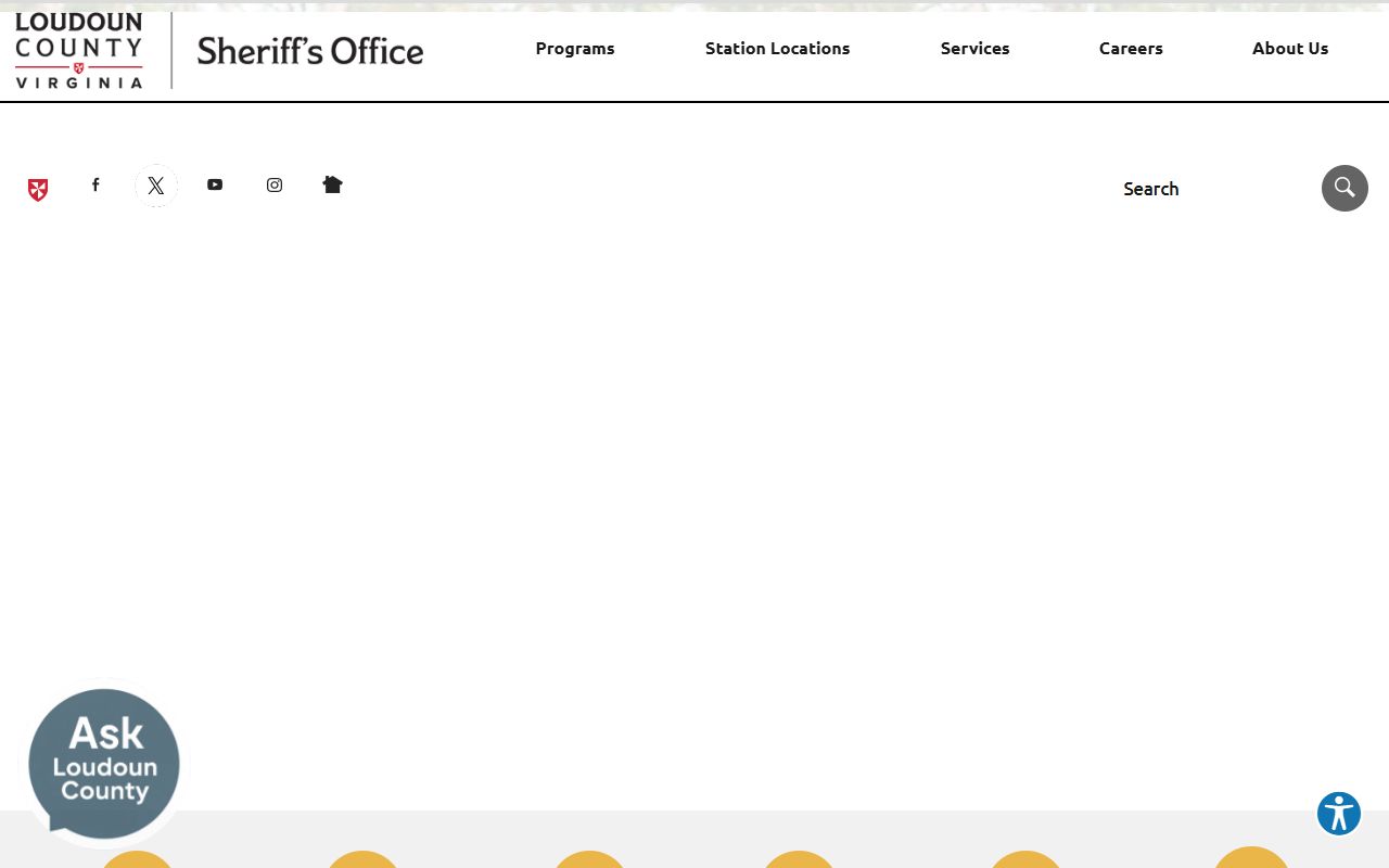 Loudoun County Sheriff's Office homepage for public records and agency contacts